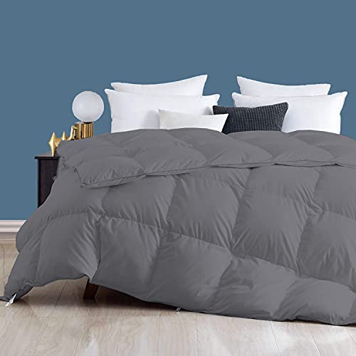 Image of Day Care - 400 GSM Hotel Quality-Down Alternative Microfiber Comforter for Heavy Winter Queen Size Comforter /Blanket /Rajai (90 inch x 90 inch Inches /228cm x 228cm) - Comforter Queen Size|Dark Grey| TC - 450