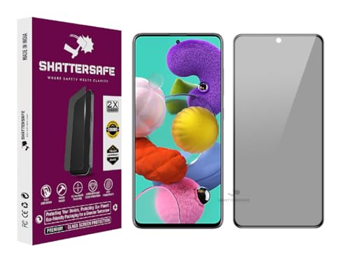 Image of Anti-Spy Privacy Tempered Glass Compatible For Samsung Galaxy A51 / A52 / A52s / A53 [Pack of 1]. Anti-Scratch, Edge-to-Edge Protection With Easy Installation Kit & Case Friendly Fit.