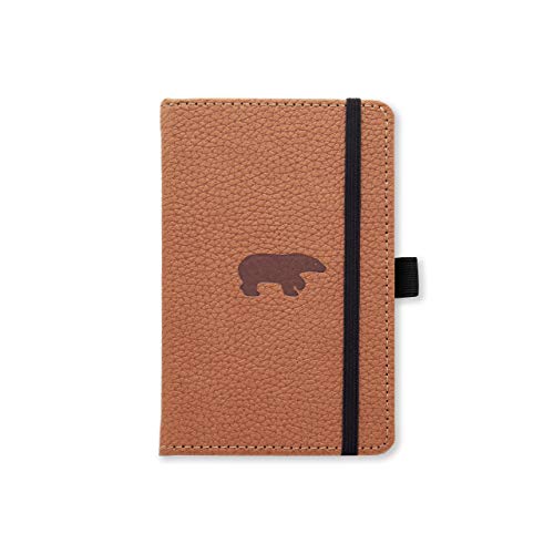 Dingbats* D5417H A6 Pocket Squared "Wildlife Portret Pocket Hardcover" Notebook - bruine beer