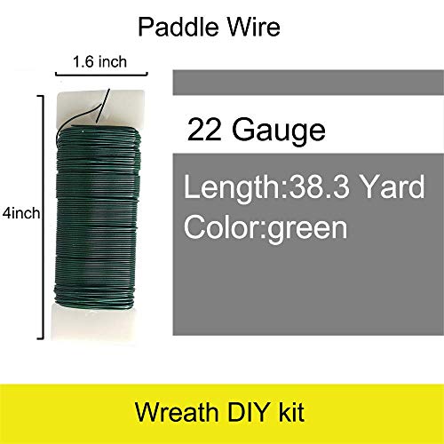 4 Pack Wire Wreath Frame 14 Inch Wreath Form Wreath Ring for DIY Crafts with 8.7 Yard Wide Burlap,6.6 Yrad Green Ribbons,Green Flexible Paddle Wire,Zipties 20pcs,Sunflowers 5pcs Wreath Making Kit