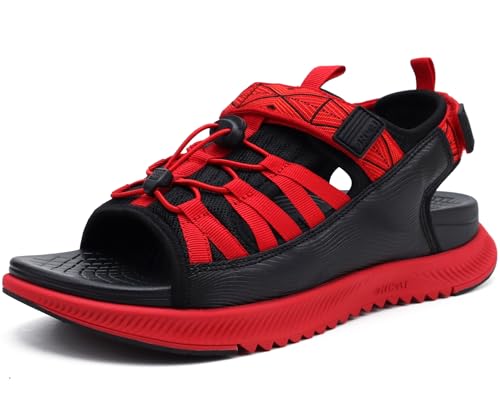 Image of ONCAI Men Hiking Sandals, Arch Support Walking Sandals with Outdoor Orthotic Footbed for Plantar Fasciitis, Hombre Sandalias Recovery Sport Size 7-14