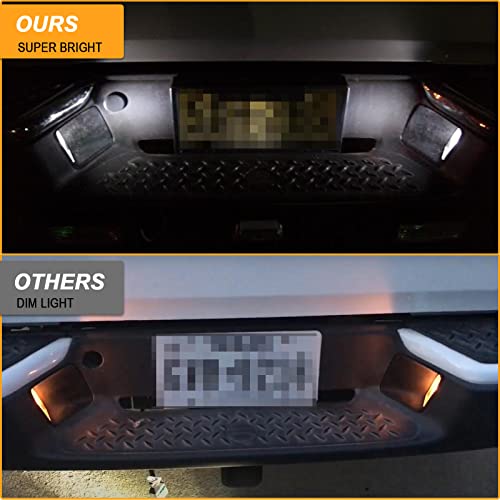 Image of License Plate Lights for Canyon /Colorado 04-12 6000K Rear Bumper Tag Light | For 2004-2012 Canyon /Colorado Replace OEM# 20985454, 20985455|Super Brightness|LED 3D Lighting|DOT|SAE|No Error|OEM Fit|IP67