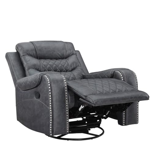 Image of Torque - Mikkel Leatherette Recliner Sofa 3+2+1 Seater Manual Grey | Adjustable 6 Seater Recliner with Cup Holder Storage for Living Room Bedroom | 1 Year Warranty