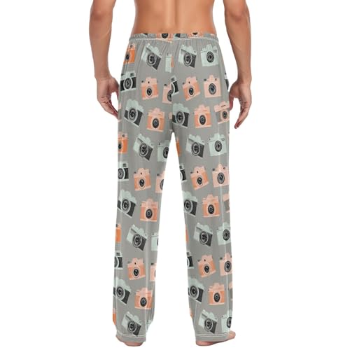 Laprad Men's Pajama Pants Lounge Comfy Pjs Bottoms Cameras Soft Sleep Pant with Pockets3