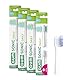 GUM Sonic Daily Ersatzbürstenköpfe für GUM Sonic Daily Schallzahnbürste/Weiche, mikrofeine Borsten für eine sanfte, gründliche Reinigung, jeden Tag / 4 x 2 Stück (Weiß)…