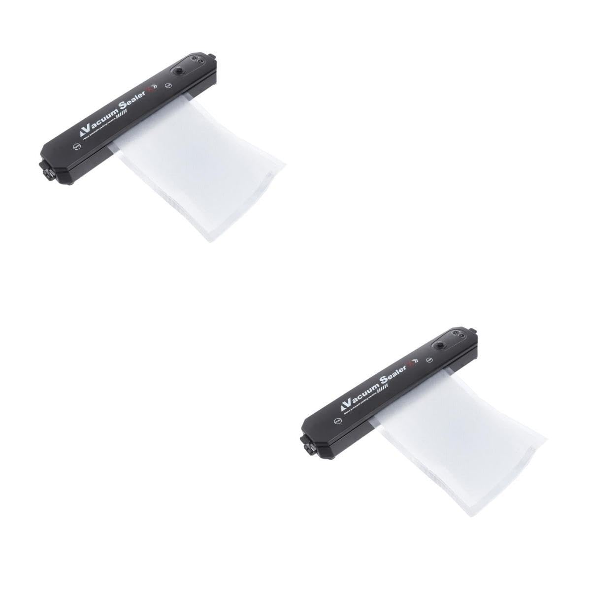 OUNONA 2 Ensembles scellant sous vide scellant alimentaire outil d'emballage soudeuse de automatique scellant de frais outil de mise sous vide Plastique Black