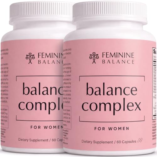 Image of Balance Complex 17-in-1 Vaginal Health 100 Billion Probiotics for Women pH Balance with Cranberry & D-Mannose | Promote Urinary Tract Health for Vaginal Odor & Vaginal Flora, 60 Capsules (Pack of 2)