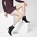 Elisabet Tang Women Heeled Ankle Boots,Sexy Pointed Toe 3 Inch High Heel Fashion Booties with Side Zipper Envening Party Dress Shoes Black size 8.5