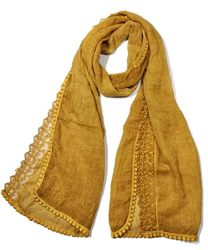 Shanlin Cotton Blend Lace Scarves for Women (65