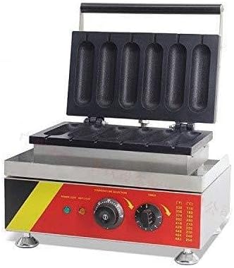 CGOLDENWALL Máquina de hacer gofres NP-530 6pcs Commercial Hot Do...