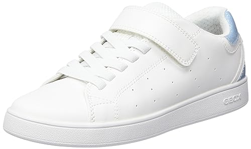 Geox J ECLYPER Girl A, Zapatillas para Niñas, White/Iridescent, 36 EU