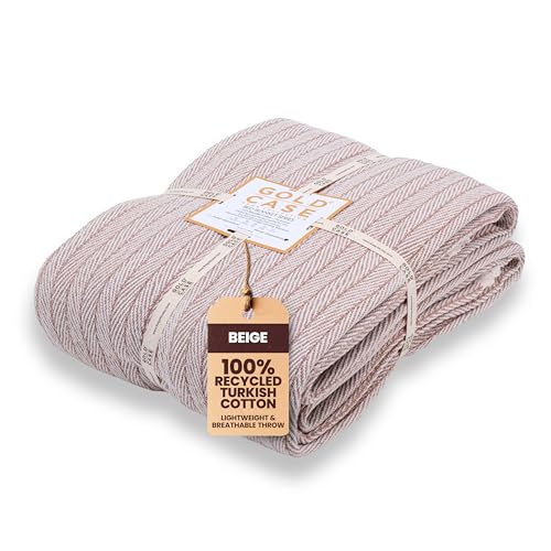 Gold Case Throw Blanket for Bed - 100% Recycled Turkish