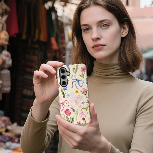 Coque Samsung S24 FE rigide double couche fleur preppy collage - 5