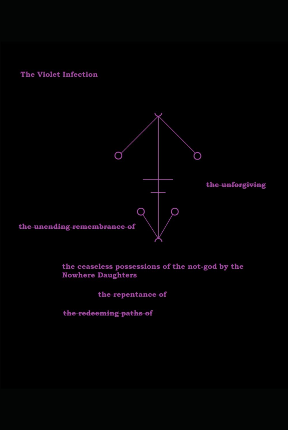 The Violet Infection: the ceaseless possessions of the not-god by the Nowhere Daughters