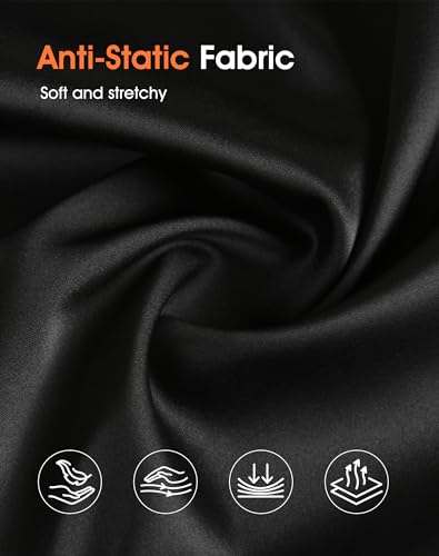 Image of MANCYFIT Half Slips for Women Satin Slip Skirt Under Dresses Anti-Static Side Slit Underskirt