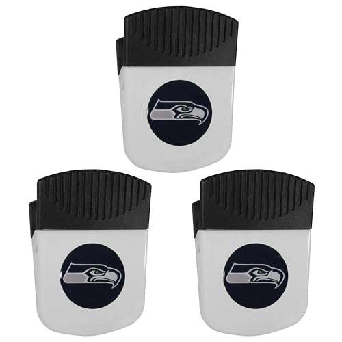 Siskyou Sports NFL Seattle Seahawks Chip Clip Magnet with Bottle Opener, 3pk One Size, White
