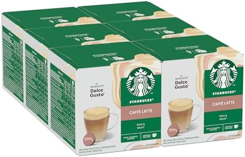 STARBUCKS Caffè Latte by Nescafé Dolce Gusto Kaffeekapseln 6 x 12 (72 Kapseln)