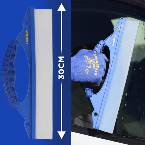 Goodyear Silicone Window Squeegee Ideal For Car Bodywork, Showers, Windows And Other Smooth Surfaces| Soft Silicone Blade| Removes 95% Of Standing Water| V-shaped Grip| Reusable And Long Lasting - Image 4