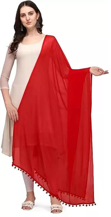 shopyidol Women's Solid Plain Dupatta/Skarf/Stall/Hijab Size 2.25