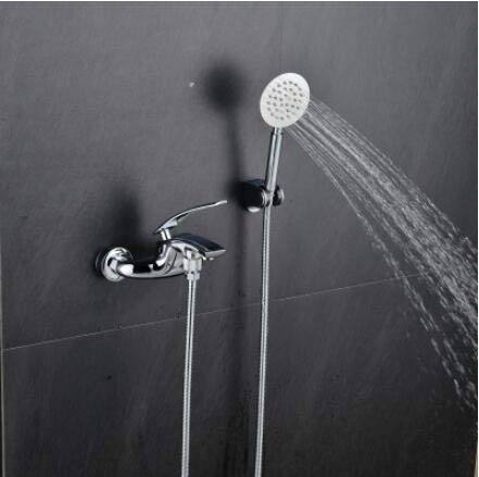 Robinet de bain et douche noir fin de l'eau froide instable Vidric mural