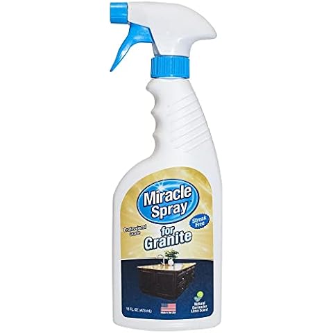 MiracleSpray for Granite & Stone, Clean, Protect, Polish Stone, Marble, Quartz, Slate, Tile, Laminate Surfaces in Kitchen and Bathroom - 16 Fl Oz Cover