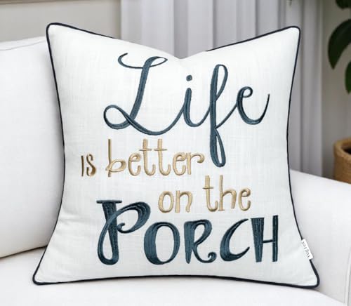 Life is Better on the Porch Throw Pillow