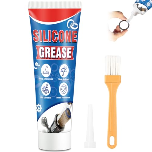 AstraVox Graisse Silicone, Convient aux Joints Toriques, Joints en Caoutchouc, Graisse Silicone Utilisés Dans Les Robinets, Vannes, Tuyaux, Piscines, Étanche, Étanchéité Solide (1,06 oz) (Transparent)