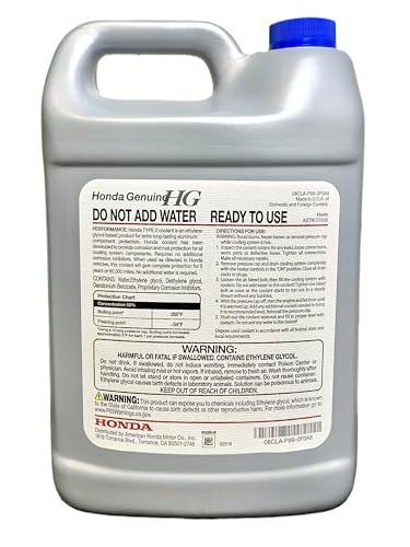 Image of Honda Genuine Extended Life Antifreeze /Coolant Type 2, 50 /50 Pre-Diluted, 1 Gallon