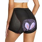FEIXIANG Damen Radunterhose, Radlerhose Kurz Fahrradhose Fahrrad Unterwäsche mit 4D Gel Gepolstert, Fahrradunterhose Atmungsaktiv Schnelltrocknend Radhose Radfahrunterhose
