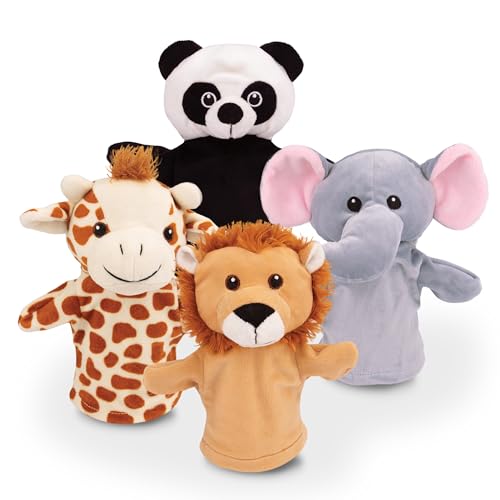 Grafix Marionetas de Mano Animales para Niños | Teatro de Marionetas en una Caja | Set de 4...