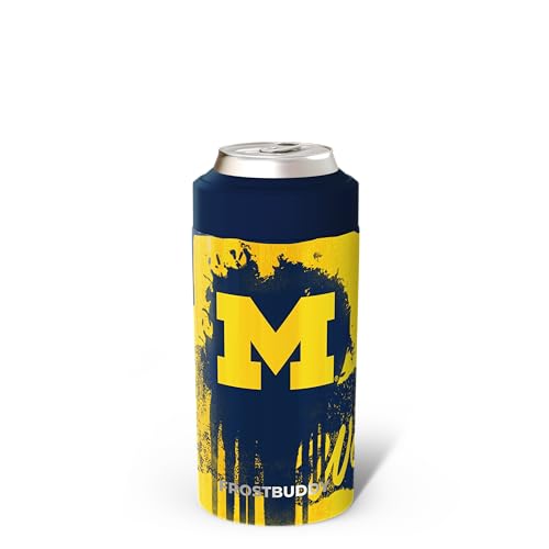 Image of Frost Buddy Universal Can Cooler (Michigan Wolverines | Drip) | 20x colder, cold up to 24 hrs | Sleek, lightweight design | Premium build quality | Coffee-mug ready with add-on lid