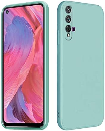 Wousunly Compatible with Huawei Nova 5T Case Silicone Liquid Dark Green, Soft Smooth Touch Huawei Nova 5T Phone Case Silicone Shockproof Thin Cover (Huawei Nova 5T, Blue)