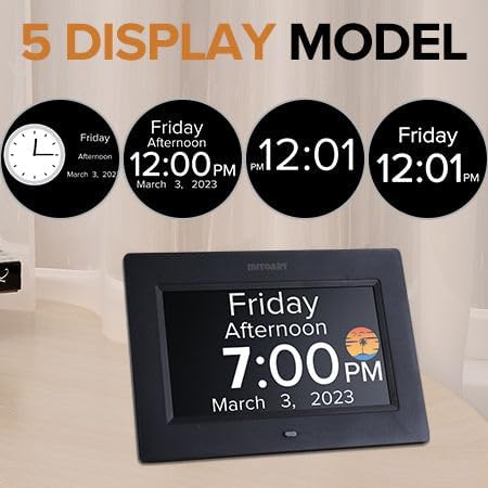 7 Inch Wall Planner, Smart Family Weekly Monthly Planner, Wall and Desk Mountable, Great for Organizing Your Rountine (Black) thumbnail