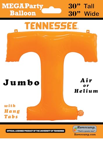Image of Tennessee Jumbo T Balloon - 30-Inch Orange Mylar UT Party Decor - Havercamp