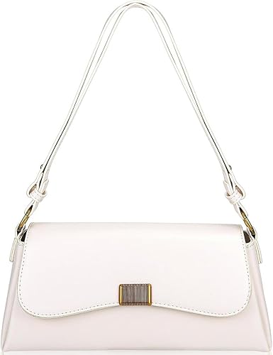 Bolso de hombro vintage de piel auténtica, bolso de mano para mujer con correa ajustable, bolso cruzado para uso diario