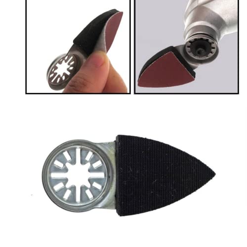 10Pcs Oscillating Tool Detail Sanding Pads Kit, 38 * 86Mm Triangle Oscillating Tool Sandpaper Sanding Disc Sanding Finger Pad #TOP4