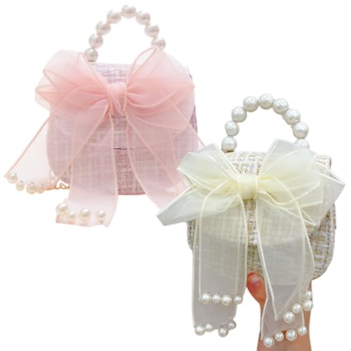 Sac à main filles petite princesse avec bowknot et chaîne en or