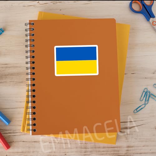 Image of (3PCS) Ukraine Flag stickers, Countries Flag Stickers - Waterproof Vinyl Decals For Laptops, Tumblers, Water Bottles, Books, Scrapbooks, Size 3 x 2 Inch