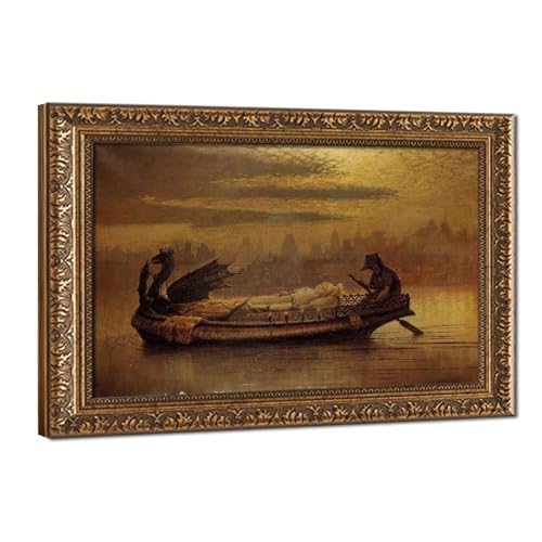 Impressions sur toile haut de gamme de John Atkinson Grimshaw avec cadre