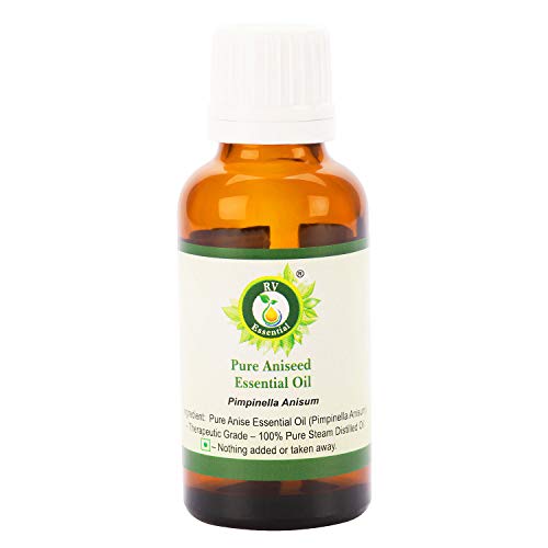 R V Essential Pure Aniseed Essential Oil 1250ml (42oz)- Pimpinella Anisum (100% Pure and Natural Steam Distilled)