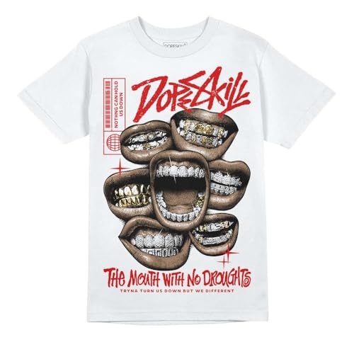 Image of DopeSkill Graphic Tee Streetwear Hip Hop Hypebeast Unisex T-Shirt Sneaker Colour Matching Shirts Rapper Mouth