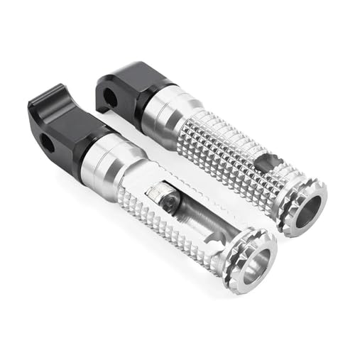 Repose-pieds moto passager argent pour de longs voyages en Tracer 700 et MT09
