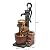LuxenHome 32.3" H Farmhouse Well Water Pump and Pots Resin Fountain with LED Lights Multi Pots Outdoor Water Fountain, Outdoor Water Fountains Garden Statue