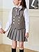 Favorland Little Girls' Kid Uniform Pleated Skort School Tennis Skirt(M,Gray)