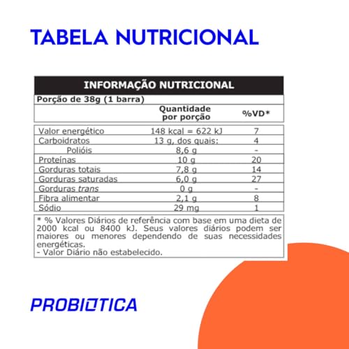 Probiótica Whey Bar Creamy - Probiotica Sabor:Chocolate