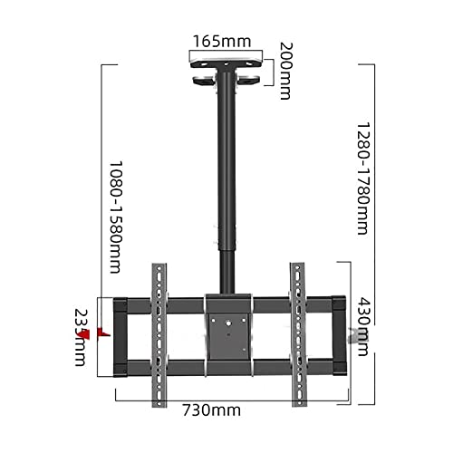 Support de montage TV plafond inclinement réglable pour supprimer les reflets - 3