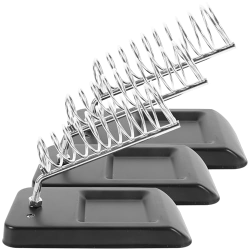 Yardenfun 3個 はんだごて台 耐熱設計 安定感あるプラスチックベースと丈夫な属スタンド付き 電気はんだごて作業向け サポートラック