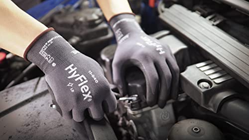 Ansell Hyflex 11-840 Ergonomic Abrasion-Resistant Nylon Spandex Nitrile Gloves #TOP5