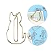 Pilipane Stylish Cat Shaped Tissue Clips, Unique Metal Clips for Stationery, 12 Pcs Set, 3x2cm