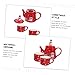 Imagen de MUELODSIC Juego De Té Navideño Tetera De Cerámica Roja Pequeña Diseño De Muñeco De Nieve